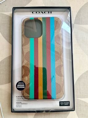 Coach Brown Signature Slim Case for iPhone 13 Pro Max  (NWT)